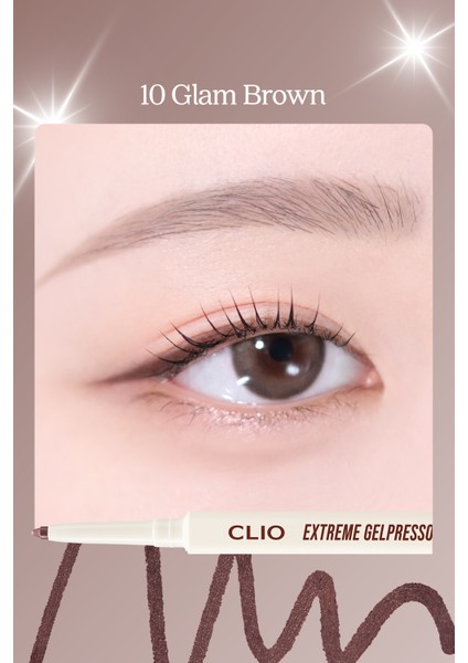 Suya Dayanıklı, Gün Boyu Kalıcı Kalem Eyeliner Clıo Extreme Gelpresso Pencil Liner (10 Glam Brown) fiyatları