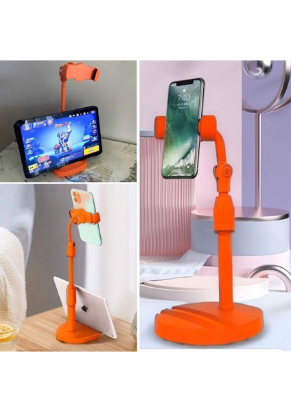 Masa Üstü Tablet ve Telefon Tutucu Plastik Aparat Turuncu Telefon Standı fırsatları