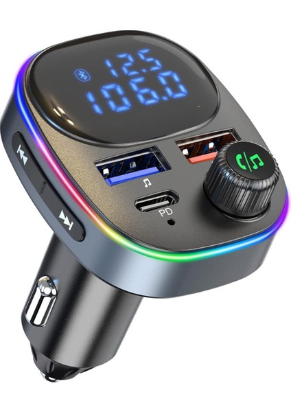 Bluetooth 5.0 Fm Transmitter Araç Kiti – Çift USB Hızlı Şarj (Pd + Qc3.0), Mp3 Çalar, Eller Serbest Arama, Araç Içi Bluetooth Fm Verici Adaptör fiyatları
