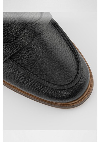 Rouen-Tr - Hakiki Deri Siyah Kadın Loafer indirimleri