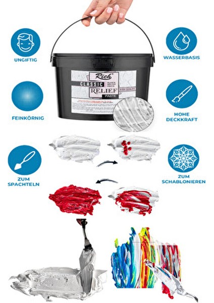 Rölyef Pasta 3,5 kg Büyük Kova Beyaz