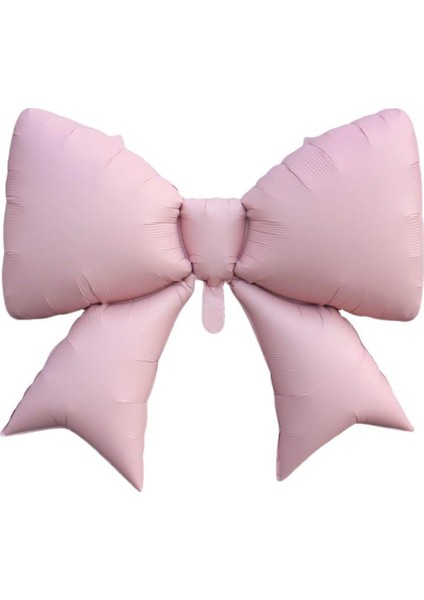 Pembe Kurdele Fiyonk Folyo Balon 98X75 cm