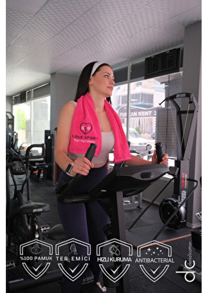 Nakışlı Sporcu Havlusu Pamuklu, Anti Bakteriyel, Ter Emici Fitness Plates Boks Tenis Spor Havlusu modelleri