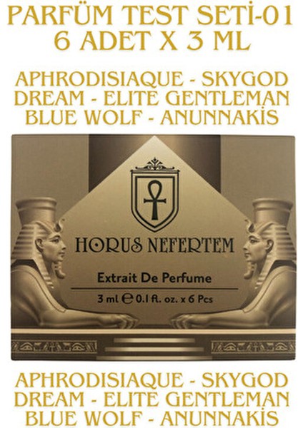 Test Seti-01 - 6 Adet x 3ml Parfüm Keşif Seti Deneme Boyu Seti Erkek Parfümler