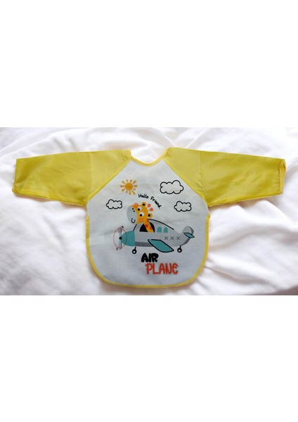 0-12 Ay Kollu Şirin Renkli Desenli Mama Önlüğü fiyatları