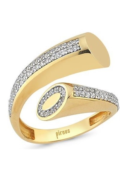 Altın Taşlı Tasarım Yüzük