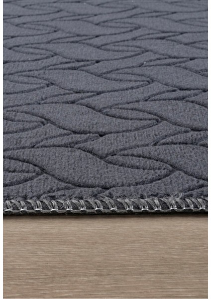 Oslo Vl Premium Yıkanabilir Kaymaz Tabanlı Saçaklı Kesme Rulo Halı Yolluk Antrasit 4001 indirimleri