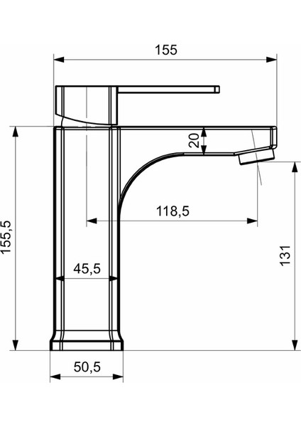 Robinmıx Lavabo Bataryası 13 cm Siyah fiyatları