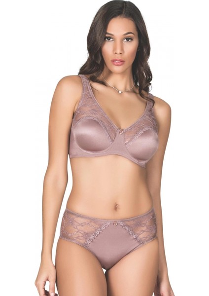 Marsilyan- Soft Kaplı Dantel Geniş Askı Sütyen Takım Kadın 5035
