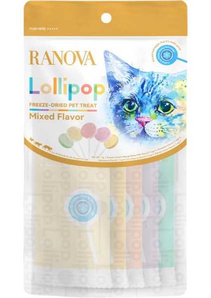 Kediler Için Karışık Lezzetli Lolipop 1,4gr 5li