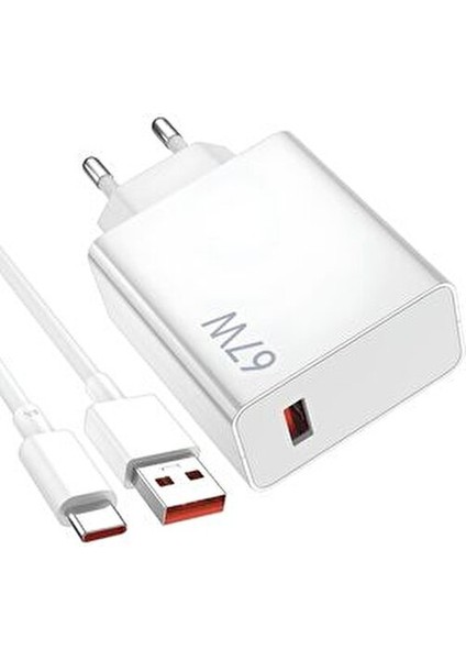67WATT Yüksek Hız Şarj Aleti Adaptör+Kablo fiyatları