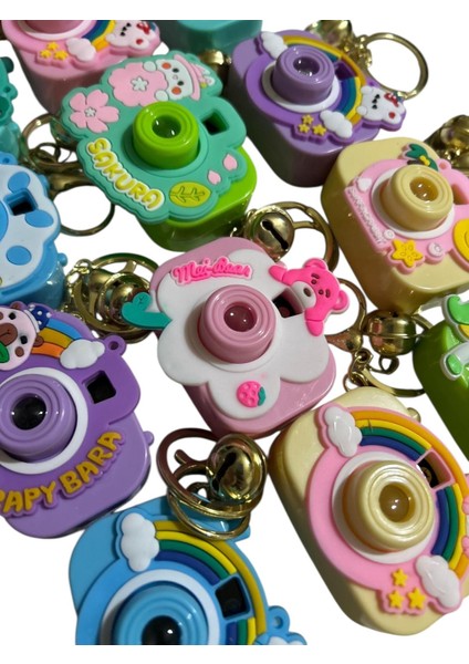 Projeksiyonlu Fotoğraf Makinesi Anahtarlık Işıklı Sanrio Karakterleri Asorti fiyatları