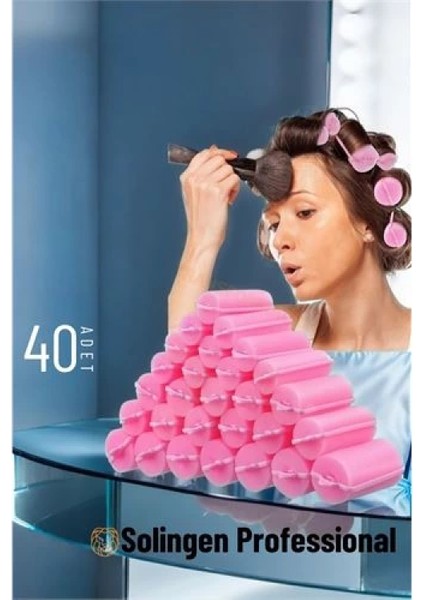 Süngerli Gece Bigudisi 3 cm 40 Adet Solingen Professional