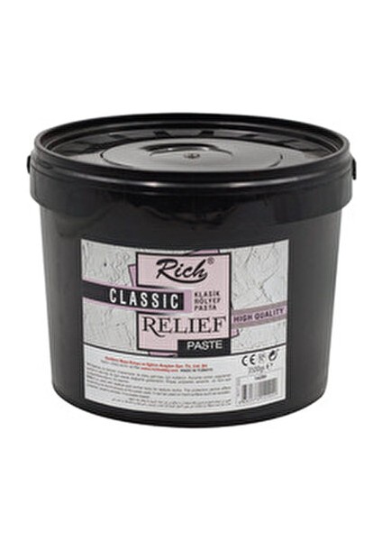 Rölyef Pasta 3,5 kg Büyük Kova Beyaz Stencıl Spatul Doku Tarağı Set fiyatları