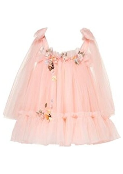 Omuzdan Fiyonklu,askılı,çiçekli,tül Elbise indirimleri