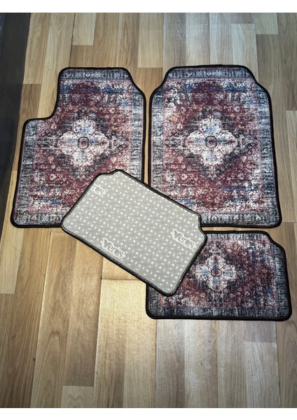 Şık ve Otantik Halı Desenli Araba Paspası – 4’lü Set modelleri