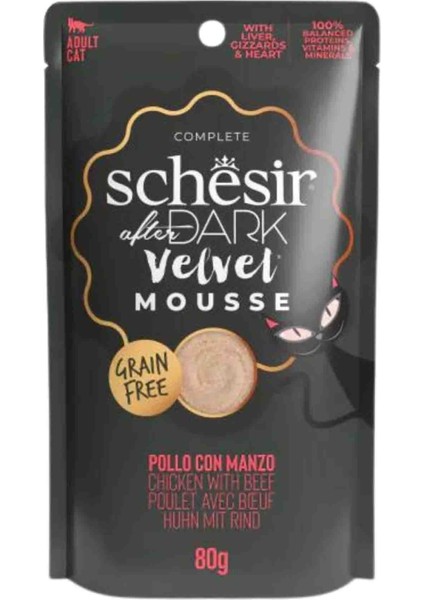 After Dark Pouch Tavuk ve Sığır Etli Tahılsız Yetişkin Kedi Konservesi 80GR