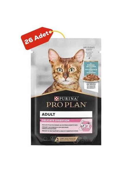 Delicate Okyanus Balıklı Yetişkin Kedi Konservesi 26X85GR 26LI fiyatları