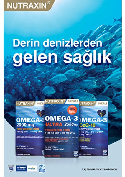 Omega 3 60 Adet Soft Jel 2000 Mg - (Epa 20+Dha 480) modelleri