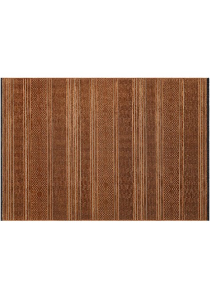 Gloria 4006 Kiremit - Jüt Halı | Modern Dekoratif Dokuma Halı