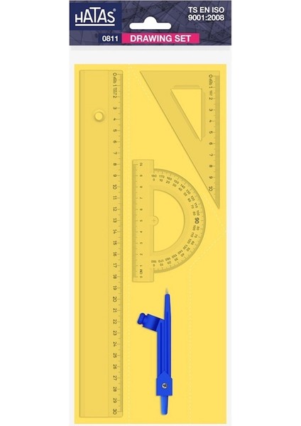 Pergelli Ekonomik Cetvel Çizim Seti
