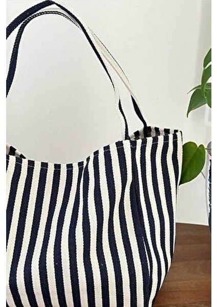 Çizgili Desen Dokuma Plaj Çantası fiyatları