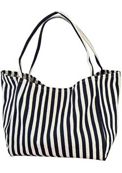 Çizgili Desen Dokuma Plaj Çantası fırsatları