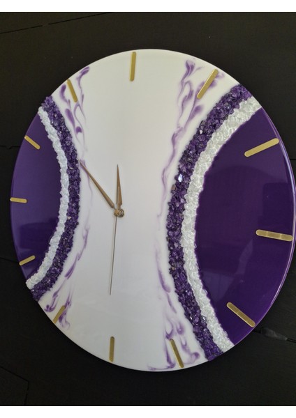 Duvar Saati-40 Cm-Modern Dekoratif Duvar Saati-Epoksi Duvar Saati-El Yapımı-6 Farklı Renk Seçeneği modelleri