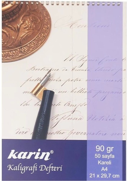 Kaligrafi Defteri Kareli 90 Gr. A4 50 Yaprak
