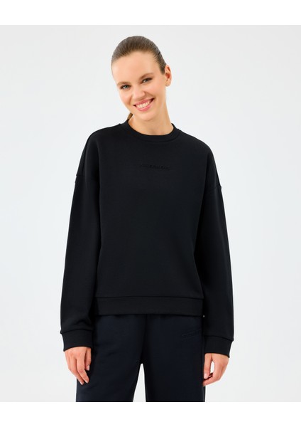 W Essential Crewneck Sweatshirt Kadın Siyah Sweatshirt S2610011-3817