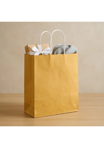 Kraft Çanta Altın Orta Boy 25X31CM 25LI fiyatları