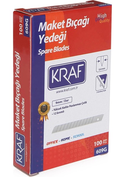 Maket Bıçağı Yedeği Dar 100'LÜ Paket