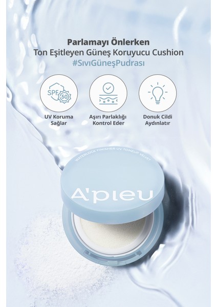 Yağ Kontrolü Sağlayan, Güneş Koruyucu, Ton Eşitleyici A'pıeu Waterlock Finisher Uv Tone-Up Velvet