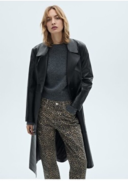 Leopar Düz Kesim Jean