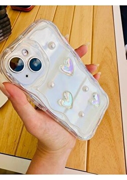Iphone 14 Plus ve 15 Plus Kamera Korumalı 3D Oyuncak Inci Tasarımlı Silikon Kılıf modelleri