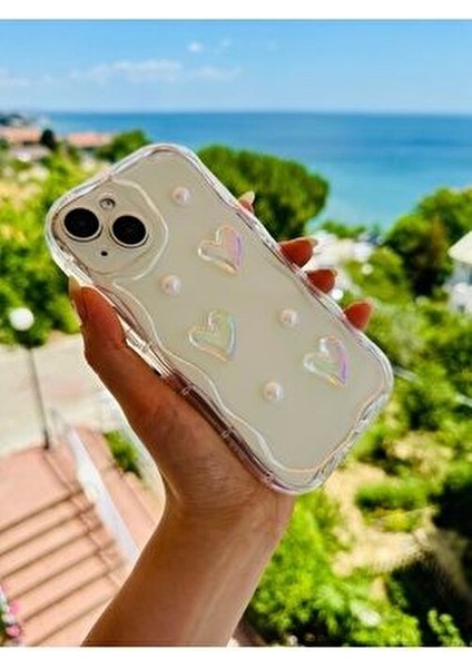 Iphone 14 Plus ve 15 Plus Kamera Korumalı 3D Oyuncak Inci Tasarımlı Silikon Kılıf