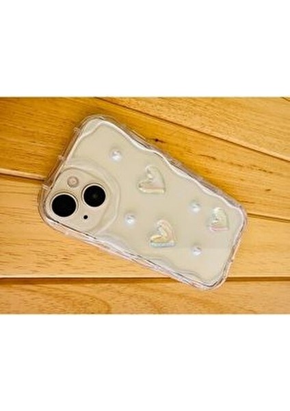 Iphone 14 Plus ve 15 Plus Kamera Korumalı 3D Oyuncak Inci Tasarımlı Silikon Kılıf