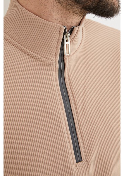 Fitilli Yarım Fermuarlı Sweatshirt fırsatları