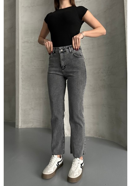 Füme Boy Fit Kesik Paça Jean Füme/kar Yıkama / 27 fırsatları