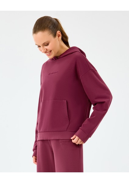 W Essential Hoodie Sweatshirt Kadın Bordo Sweatshirt S2610013-3877 fiyatları