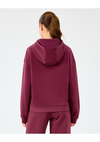 W Essential Hoodie Sweatshirt Kadın Bordo Sweatshirt S2610013-3877 modelleri