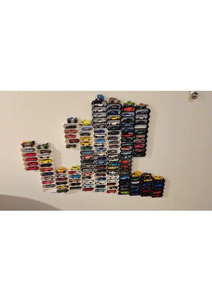 Oyuncak Araba Rafı Hot Wheels Uyumlu 10 Arabalık