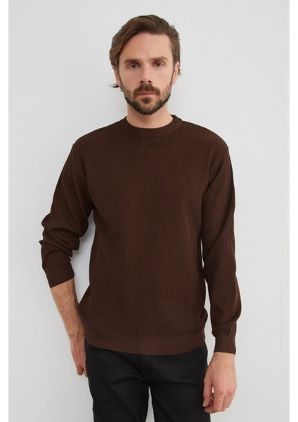 Basic Bisiklet Yaka Triko Kazak