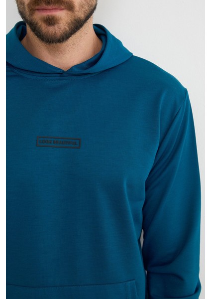 Look Beautıful Yazı Baskılı Kapüşonlu Sweatshirt fırsatları