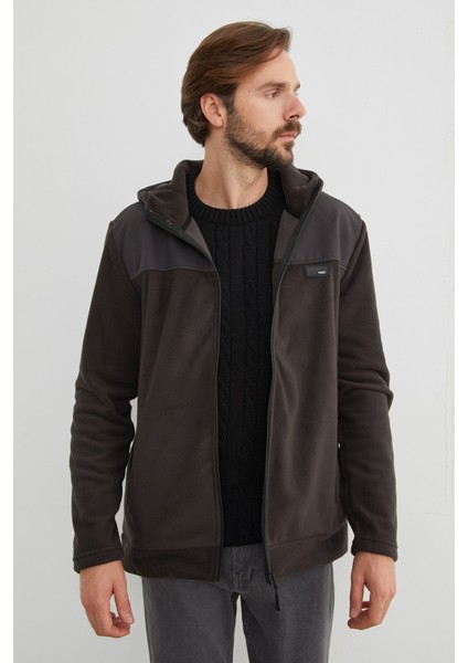 Armalı Kapüşonlu Fermuarlı Polar Ceket fiyatları