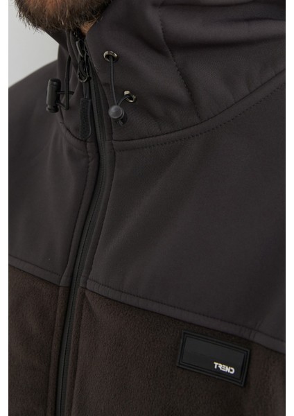 Armalı Kapüşonlu Fermuarlı Polar Ceket indirimleri