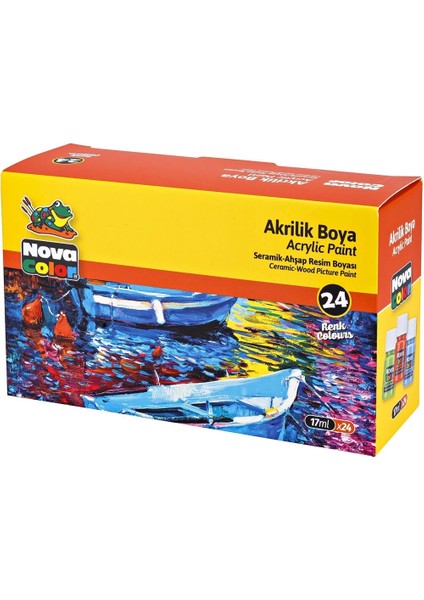 Akrilik Boya Seti 24 Renk x 17 Ml. Şişe