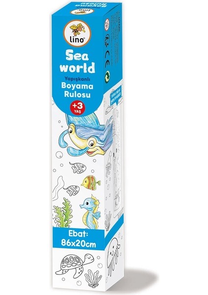 Yapışkanlı Rulo Boyama Kağıdı 86X20 Cm. Sea World