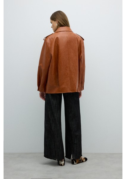 Çift Cepli Fermuarlı Geniş Kesim Mont Tarçın K2617512_053 fiyatları