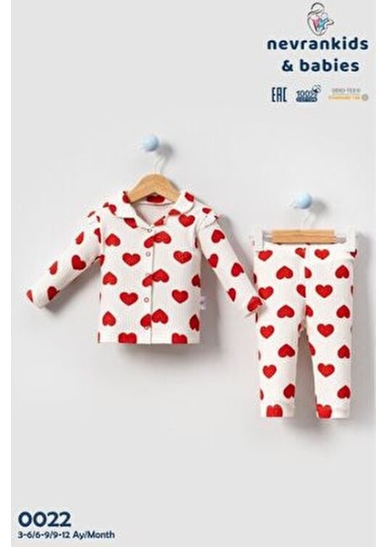 Heart Big Pattern Kız Bebek Giyim 2'li Yenidoğan Pijama Takım indirimleri